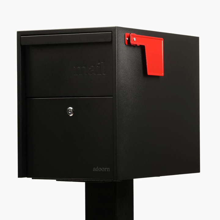 Post Mount-Large Mailbox (Black)