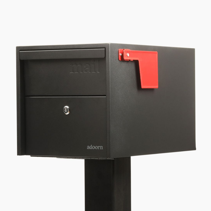 Post Mount-Small Mailbox (Black)