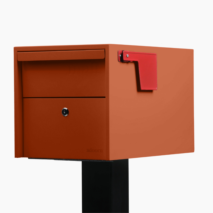 Post Mount-Small Mailbox (Chili Pepper Red)